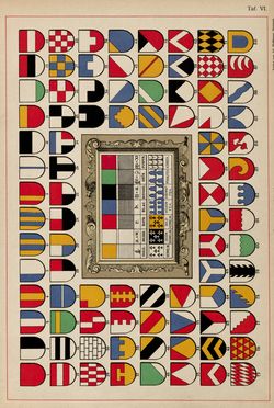 Image of the Page - (00000059) - in Heraldischer Atlas - Eine Sammlung von heraldischen Musterblättern für Künstler, Gewerbetreibende, sowie für Freunde der Wappenkunde