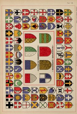 Image of the Page - (00000063) - in Heraldischer Atlas - Eine Sammlung von heraldischen Musterblättern für Künstler, Gewerbetreibende, sowie für Freunde der Wappenkunde