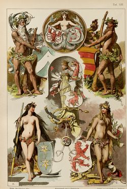 Image of the Page - (00000085) - in Heraldischer Atlas - Eine Sammlung von heraldischen Musterblättern für Künstler, Gewerbetreibende, sowie für Freunde der Wappenkunde
