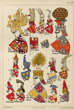 Image of the Page - (00000123) - in Heraldischer Atlas - Eine Sammlung von heraldischen Musterblättern für Künstler, Gewerbetreibende, sowie für Freunde der Wappenkunde