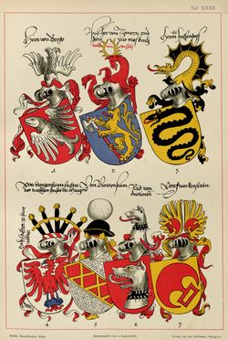 Bild der Seite - (00000143) - in Heraldischer Atlas - Eine Sammlung von heraldischen Musterblättern für Künstler, Gewerbetreibende, sowie für Freunde der Wappenkunde