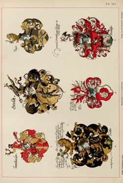 Image of the Page - (00000165) - in Heraldischer Atlas - Eine Sammlung von heraldischen Musterblättern für Künstler, Gewerbetreibende, sowie für Freunde der Wappenkunde