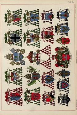 Image of the Page - (00000185) - in Heraldischer Atlas - Eine Sammlung von heraldischen Musterblättern für Künstler, Gewerbetreibende, sowie für Freunde der Wappenkunde
