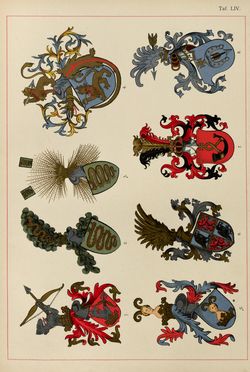 Image of the Page - (00000203) - in Heraldischer Atlas - Eine Sammlung von heraldischen Musterblättern für Künstler, Gewerbetreibende, sowie für Freunde der Wappenkunde