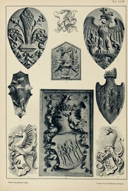 Image of the Page - (00000213) - in Heraldischer Atlas - Eine Sammlung von heraldischen Musterblättern für Künstler, Gewerbetreibende, sowie für Freunde der Wappenkunde