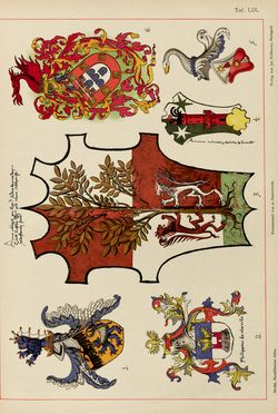 Image of the Page - (00000217) - in Heraldischer Atlas - Eine Sammlung von heraldischen Musterblättern für Künstler, Gewerbetreibende, sowie für Freunde der Wappenkunde