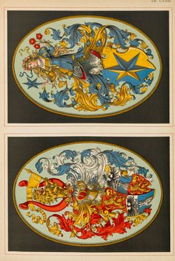 Image of the Page - (00000263) - in Heraldischer Atlas - Eine Sammlung von heraldischen Musterblättern für Künstler, Gewerbetreibende, sowie für Freunde der Wappenkunde