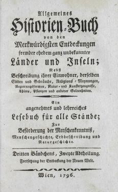 Image of the Page - (000223) - in Allgemeines Historien-Buch - von den Merkwürdigen Entdeckungen fremder ehedem ganz unbekannter Länder und Inseln