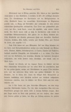 Bild der Seite - 215 - in Im fernen Osten - Reisen des Grafen Bela Szechenyi in Indien, Japan, China, Tibet und Birma in den Jahren 1877 - 1880