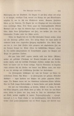 Image of the Page - 221 - in Im fernen Osten - Reisen des Grafen Bela Szechenyi in Indien, Japan, China, Tibet und Birma in den Jahren 1877 - 1880