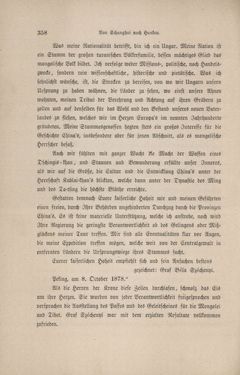 Bild der Seite - 358 - in Im fernen Osten - Reisen des Grafen Bela Szechenyi in Indien, Japan, China, Tibet und Birma in den Jahren 1877 - 1880
