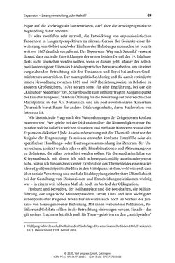 Image of the Page - 89 - in Österreich-Ungarns imperiale Herausforderungen - Nationalismen und Rivalitäten im Habsburgerreich um 1900