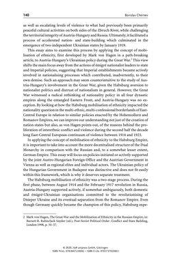 Image of the Page - 140 - in Österreich-Ungarns imperiale Herausforderungen - Nationalismen und Rivalitäten im Habsburgerreich um 1900