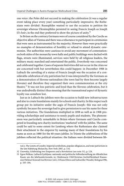 Image of the Page - 285 - in Österreich-Ungarns imperiale Herausforderungen - Nationalismen und Rivalitäten im Habsburgerreich um 1900