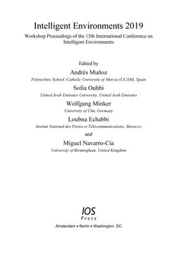 Bild der Seite - (000003) - in Intelligent Environments 2019 - Workshop Proceedings of the 15th International Conference on Intelligent Environments