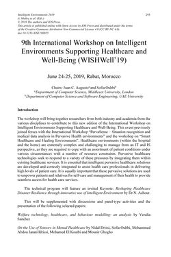 Image of the Page - 293 - in Intelligent Environments 2019 - Workshop Proceedings of the 15th International Conference on Intelligent Environments