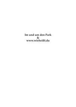 Image of the Page - 1 - in Im und um den Park & www.wieheißt.du