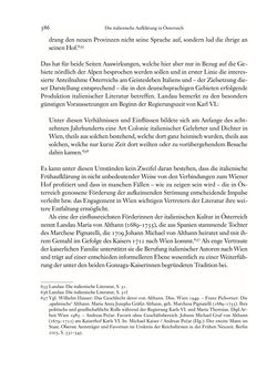 Image of the Page - 386 - in Die italienische Literatur in Österreich - Von den Anfängen bis 1797, Volume I