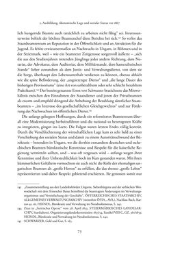 Image of the Page - 73 - in Josephinische Mandarine - Bürokratie und Beamte in Österreich