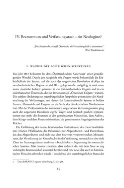 Image of the Page - 85 - in Josephinische Mandarine - Bürokratie und Beamte in Österreich