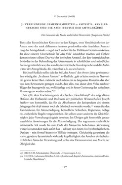 Image of the Page - 190 - in Josephinische Mandarine - Bürokratie und Beamte in Österreich