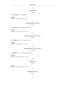 Bild der Seite - 742 - in Joseph Lanner - Chronologisch-thematisches Werkverzeichnis