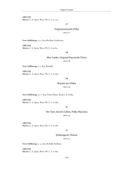 Image of the Page - 744 - in Joseph Lanner - Chronologisch-thematisches Werkverzeichnis