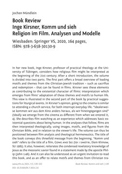 Image of the Page - 139 - in JRFM - Journal Religion Film Media, Volume 07/02