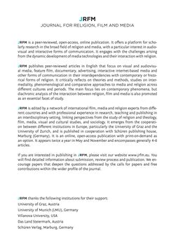 Image of the Page - (000005) - in JRFM - Journal Religion Film Media, Volume 07/01