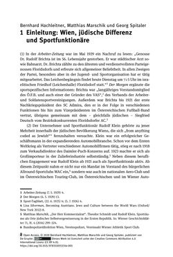 Bild der Seite - 1 - in Sportfunktionäre und jüdische Differenz - Zwischen Anerkennung und Antisemitismus – Wien 1918 bis 1938