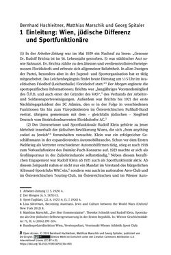 Image of the Page - 1 - in Sportfunktionäre und jüdische Differenz - Zwischen Anerkennung und Antisemitismus – Wien 1918 bis 1938