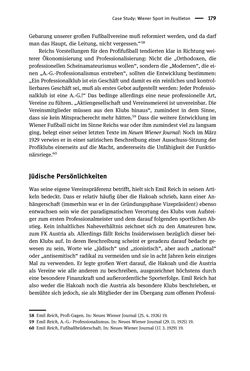 Image of the Page - 179 - in Sportfunktionäre und jüdische Differenz - Zwischen Anerkennung und Antisemitismus – Wien 1918 bis 1938