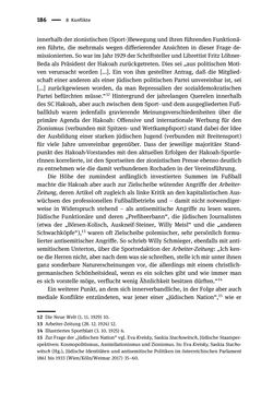 Image of the Page - 186 - in Sportfunktionäre und jüdische Differenz - Zwischen Anerkennung und Antisemitismus – Wien 1918 bis 1938
