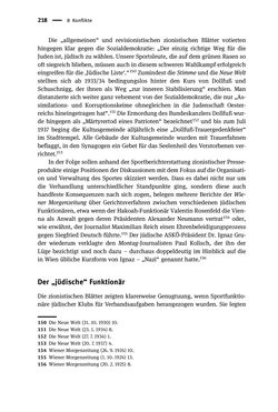 Image of the Page - 218 - in Sportfunktionäre und jüdische Differenz - Zwischen Anerkennung und Antisemitismus – Wien 1918 bis 1938