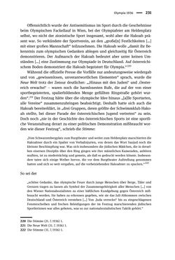 Image of the Page - 231 - in Sportfunktionäre und jüdische Differenz - Zwischen Anerkennung und Antisemitismus – Wien 1918 bis 1938