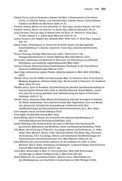 Bild der Seite - 353 - in Sportfunktionäre und jüdische Differenz - Zwischen Anerkennung und Antisemitismus – Wien 1918 bis 1938