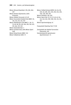 Image of the Page - 360 - in Sportfunktionäre und jüdische Differenz - Zwischen Anerkennung und Antisemitismus – Wien 1918 bis 1938