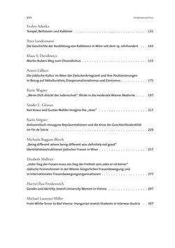 Image of the Page - VI - in Wien und die jüdische Erfahrung 1900-1938 - Akkulturation - Antisemitismus - Zionismus