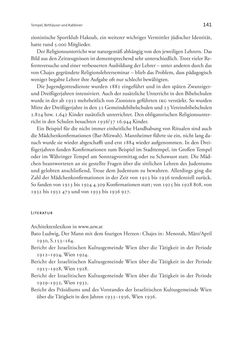 Bild der Seite - 141 - in Wien und die jüdische Erfahrung 1900-1938 - Akkulturation - Antisemitismus - Zionismus