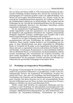 Image of the Page - 38 - in Wirkungsevaluation mobiler Jugendarbeit - Methodische Zugänge und empirische Ergebnisse