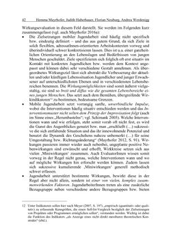 Bild der Seite - 42 - in Wirkungsevaluation mobiler Jugendarbeit - Methodische Zugänge und empirische Ergebnisse