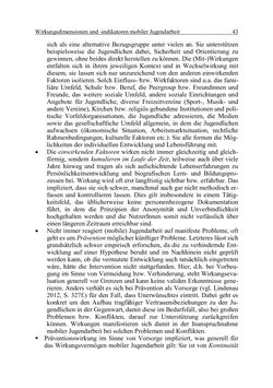 Bild der Seite - 43 - in Wirkungsevaluation mobiler Jugendarbeit - Methodische Zugänge und empirische Ergebnisse
