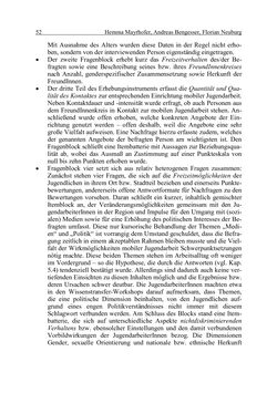 Bild der Seite - 52 - in Wirkungsevaluation mobiler Jugendarbeit - Methodische Zugänge und empirische Ergebnisse