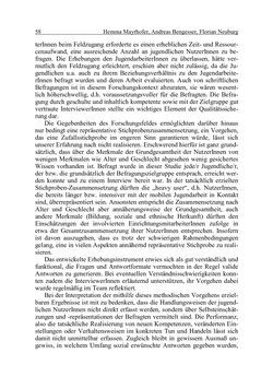 Bild der Seite - 58 - in Wirkungsevaluation mobiler Jugendarbeit - Methodische Zugänge und empirische Ergebnisse
