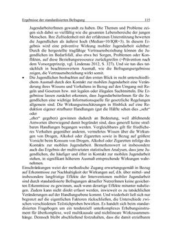 Bild der Seite - 115 - in Wirkungsevaluation mobiler Jugendarbeit - Methodische Zugänge und empirische Ergebnisse