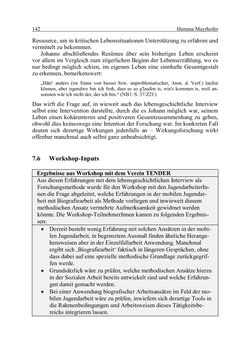 Bild der Seite - 142 - in Wirkungsevaluation mobiler Jugendarbeit - Methodische Zugänge und empirische Ergebnisse