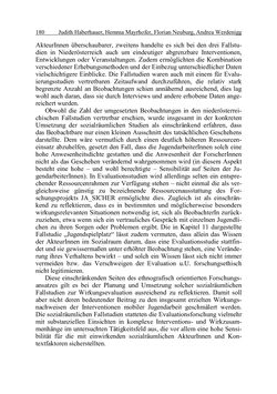 Image of the Page - 180 - in Wirkungsevaluation mobiler Jugendarbeit - Methodische Zugänge und empirische Ergebnisse