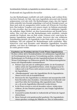 Bild der Seite - 189 - in Wirkungsevaluation mobiler Jugendarbeit - Methodische Zugänge und empirische Ergebnisse