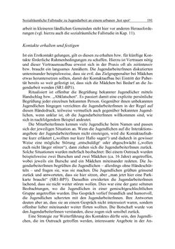 Image of the Page - 191 - in Wirkungsevaluation mobiler Jugendarbeit - Methodische Zugänge und empirische Ergebnisse