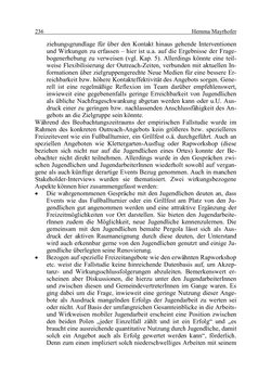 Bild der Seite - 236 - in Wirkungsevaluation mobiler Jugendarbeit - Methodische Zugänge und empirische Ergebnisse